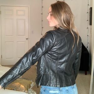 Black leather jacket